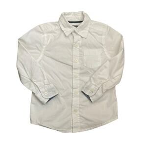 Vintage Oshkosh Toddler Shirt White‎ Cotton Button Up Practical Neutral Casual